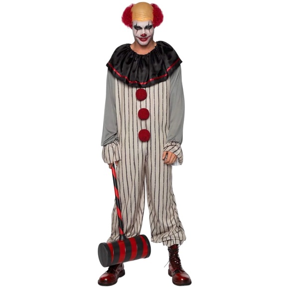 Leg Avenue 86930 Men's Creepy Clown IT Pennywise Costume - Picture 4 of 5